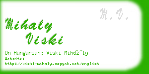 mihaly viski business card